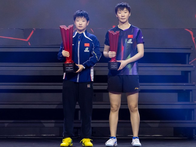 写真：女子シングルス表彰式/提供：WTT