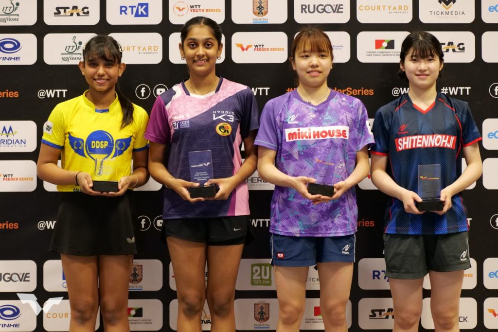 写真:女子ダブルス表彰式/提供:WTT