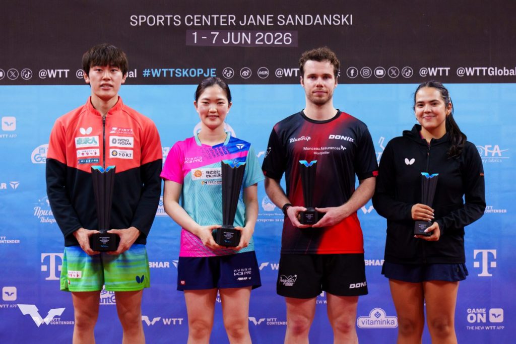 写真：混合ダブルス表彰式/提供：WTT