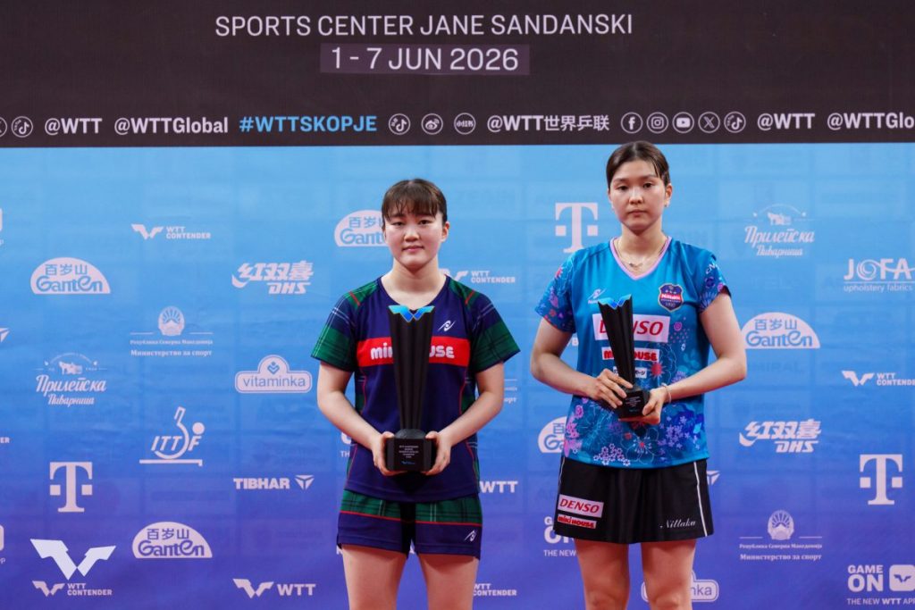 写真：女子シングルス表彰式/提供：WTT