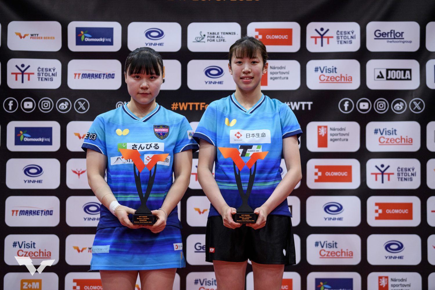写真：女子シングルス上位入賞者/提供：WTT