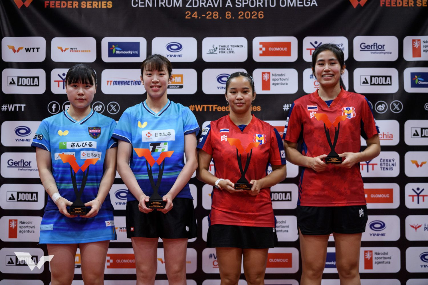 写真：女子ダブルス上位入賞者/提供：WTT