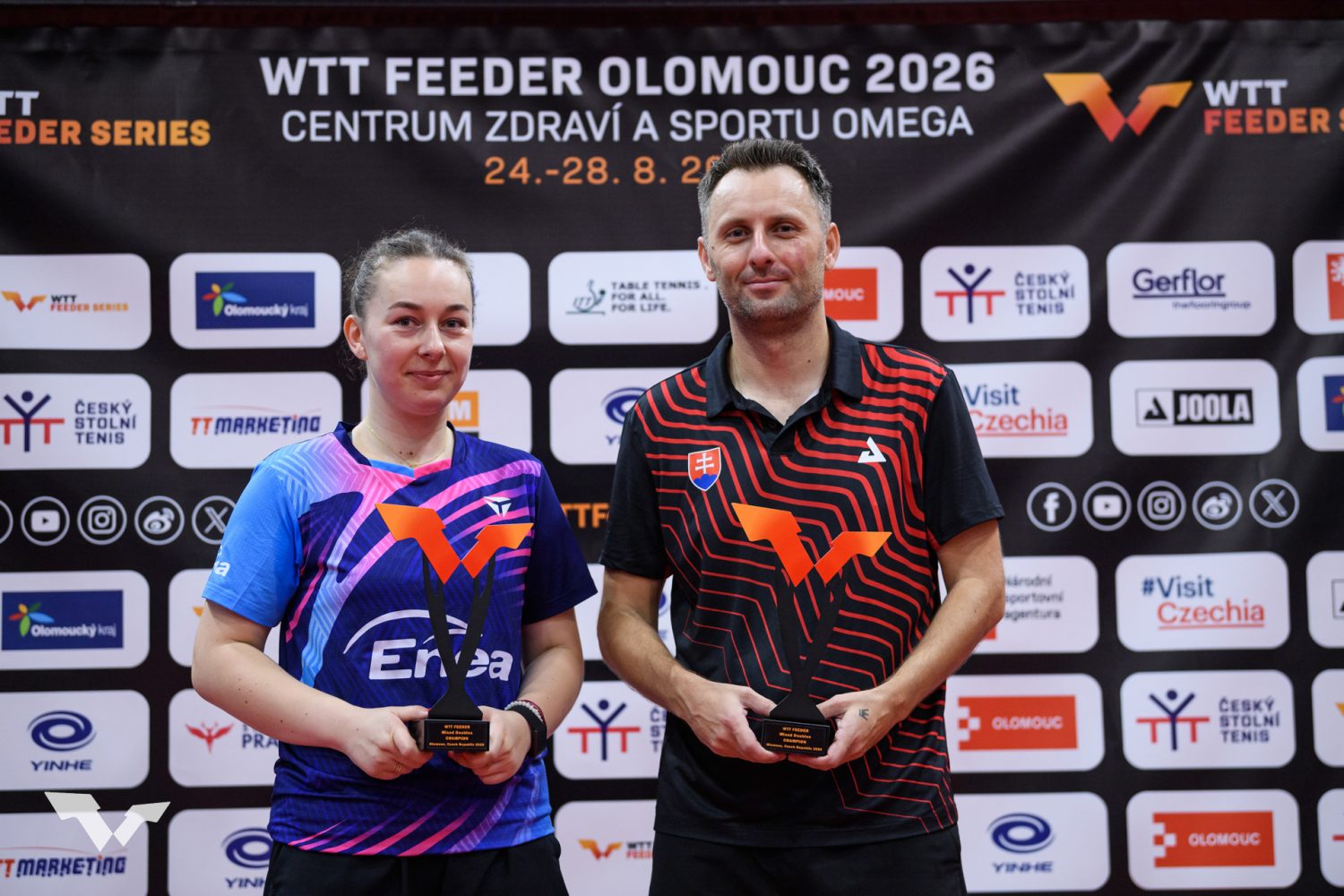 写真：ルボミール・ピシュテイ（スロバキア）/ナタリア・バヨル（ポーランド）ペア/提供：WTT