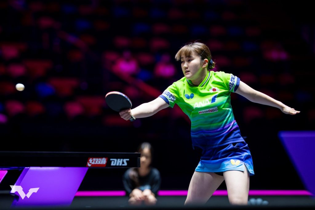 早田ひな、大藤沙月との日本勢対決制して今季初のチャンピオンズ4強